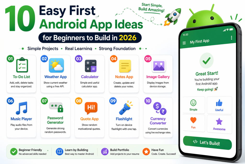 10 Easy First Android App Ideas for Beginners to Build in 2026 ...
