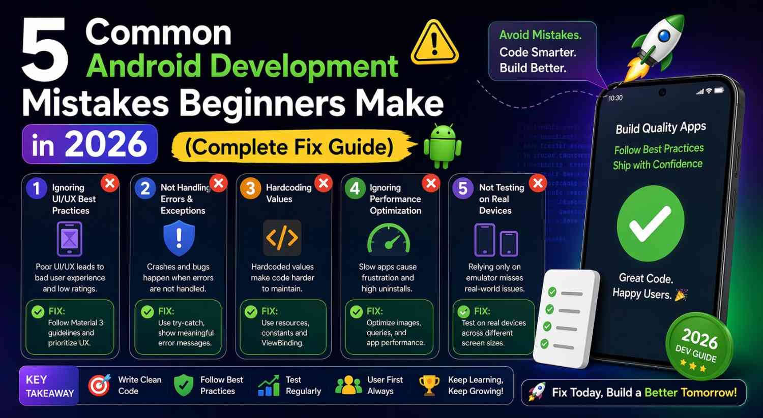 common Android development mistakes.